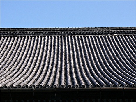 日本寺庙,屋顶,背景