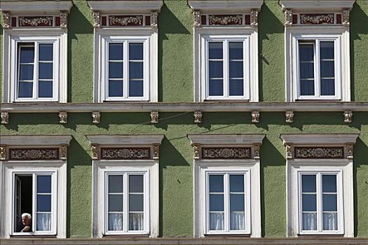 建筑外观,方形,旅店,上奥地利州,奥地利,欧洲