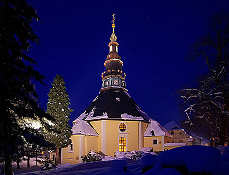 教会,冬天,教堂