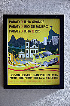 海报,旅行,里约热内卢,巴西,南美