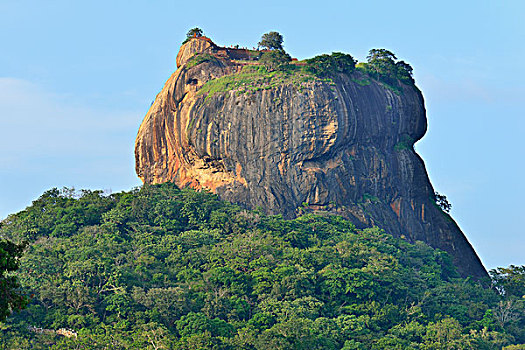 狮子岩,锡吉里耶,岩浆,柱子,侵蚀,火山,遗址,要塞,世界遗产,中央省,斯里兰卡,亚洲
