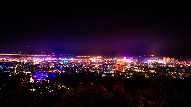 云南,腾冲,芒市,夜景