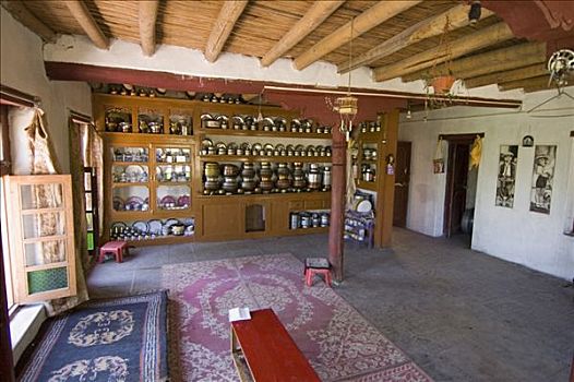 传统,客厅,房子,查谟-克什米尔邦,印度