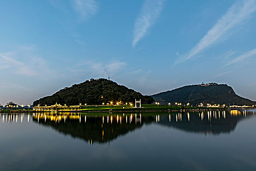 杭州湘湖景区夜景