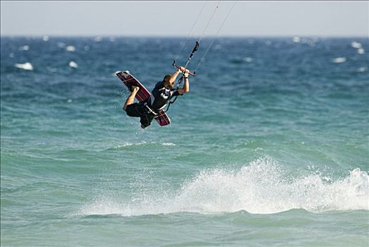 风筝冲浪,地中海海岸,西班牙