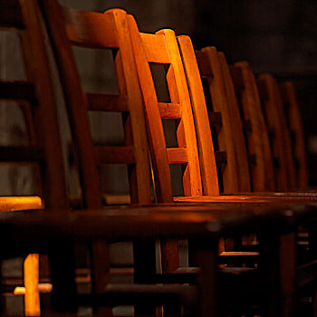 椅子,排列,教堂