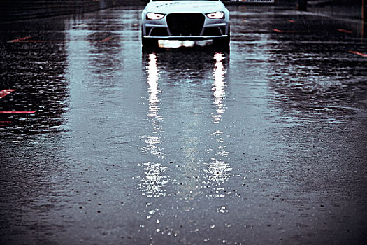 汽车,驾驶,路湿