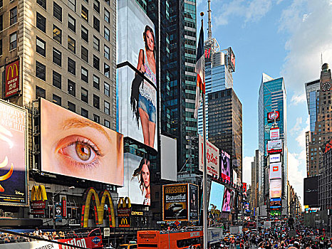广告牌,时代广场,曼哈顿,纽约,美国