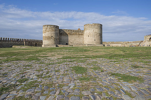 防御,墙壁,塔,要塞,白色,石头,敖德萨,乌克兰,欧洲