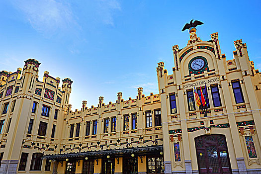 瓦伦西亚,火车站,建筑,北方,西班牙
