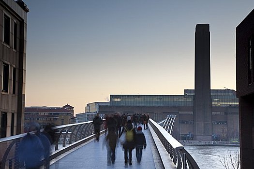 千禧桥,泰特现代美术馆,伦敦,英格兰
