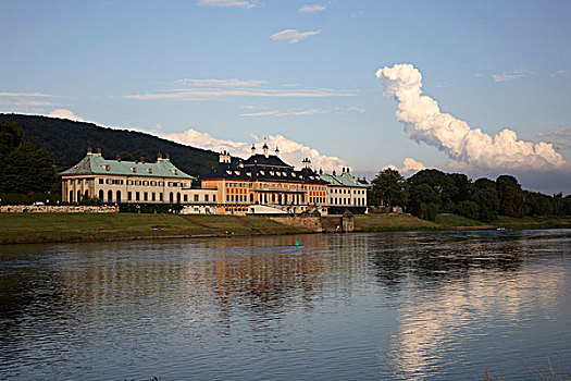 河边,宫殿,公园,德累斯顿,德国