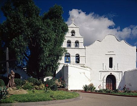 建筑,教堂,圣地亚哥,加利福尼亚,美国
