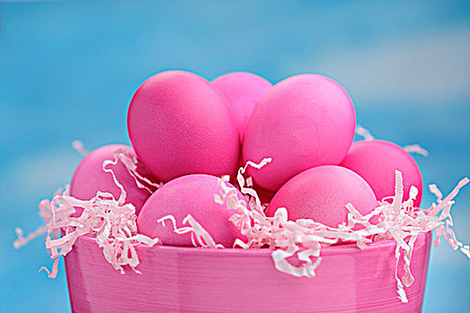 粉色,复活节彩蛋,复活节草,碗