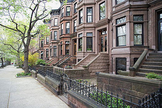 褐砂石,独栋别墅,布鲁克林,纽约
