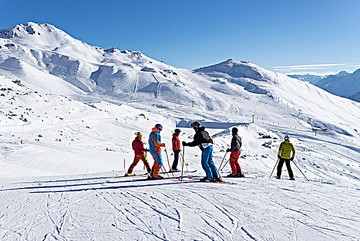 滑雪,滑雪区,男式礼服,提洛尔,奥地利,欧洲