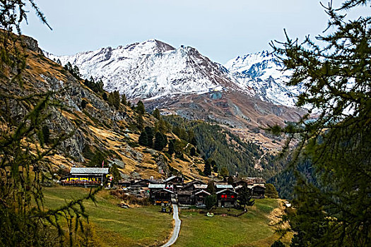 高山,山谷,户外,策马特峰,瑞士