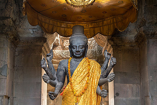 毗湿奴,雕塑,吴哥窟,柬埔寨,亚洲