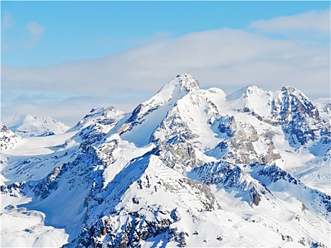 雪,山,滑雪