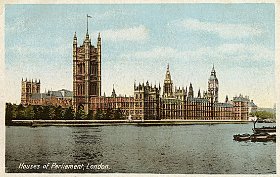 议会大厦,威斯敏斯特,伦敦,20世纪,艺术家,未知