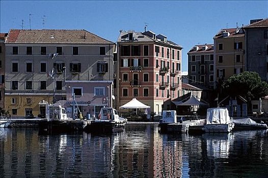 港口,船,岸边,热那亚,五渔村,利古里亚,意大利