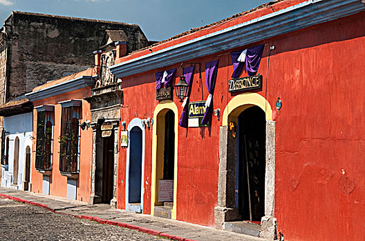 殖民地,建筑,安提瓜岛,危地马拉