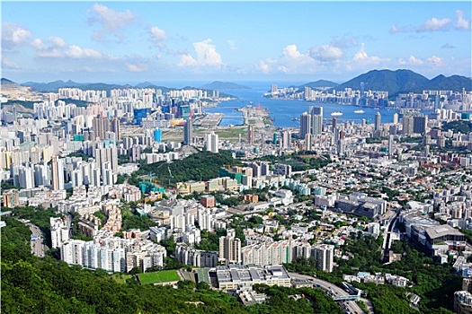 香港,风景,高,九龙