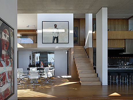 建筑师,住宅,开普敦,南非,客厅,室内