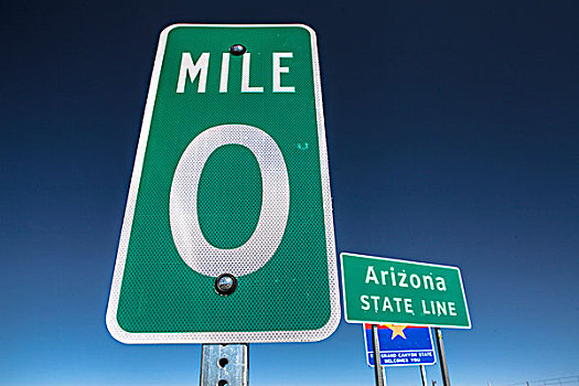 交通标志,蓝天,亚利桑那,线条,美国