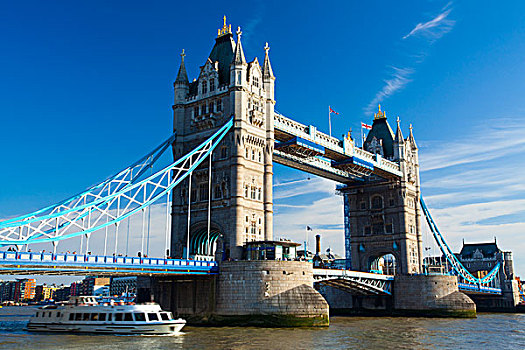 塔桥,上方,泰晤士河,伦敦,英格兰