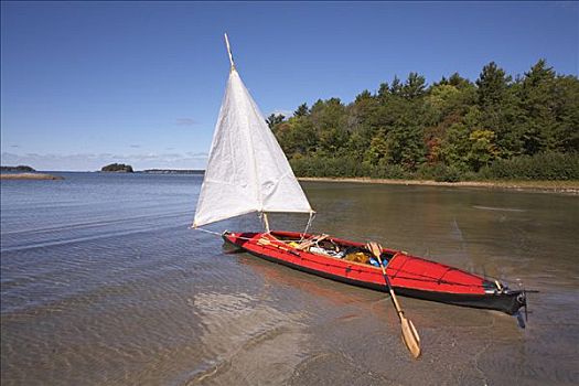 皮艇,航行,安大略省,加拿大
