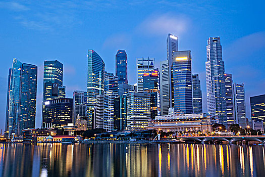 摩天大楼,水岸,新加坡城,新加坡