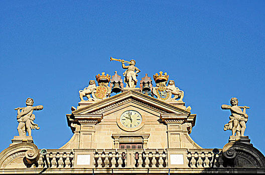 历史建筑,建筑,潘普洛纳,纳瓦拉,西班牙,欧洲