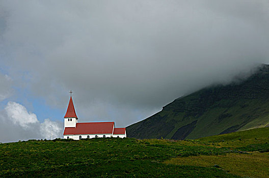 教堂,维克,冰岛,欧洲