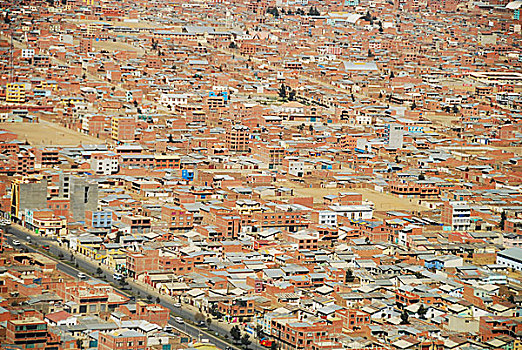 玻利维亚,厄尔奥尔托,航拍,住宅开发,教堂