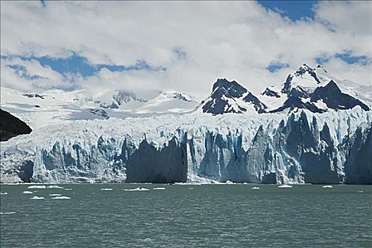 湖,正面,冰河,莫雷诺冰川,阿根廷,国家公园,阿根廷湖,卡拉法特,巴塔哥尼亚