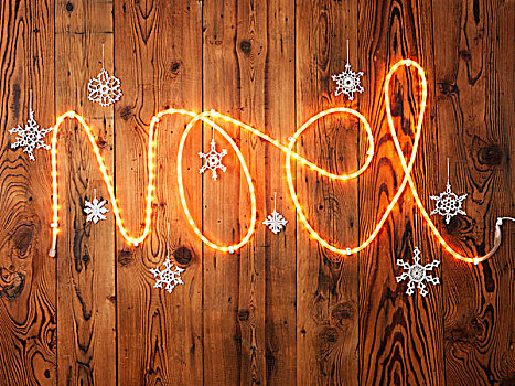圣诞灯光,拼写,圣诞节,木护墙板