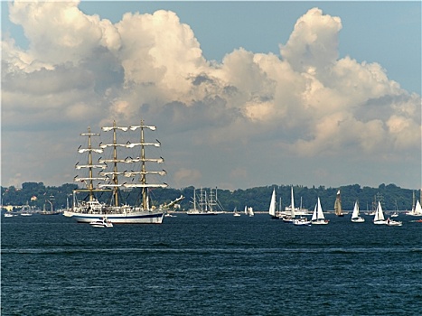 高桅横帆船,局部,比赛,格丁尼亚,波兰