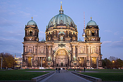 柏林,大教堂,卢斯特花园,公园,德国,欧洲