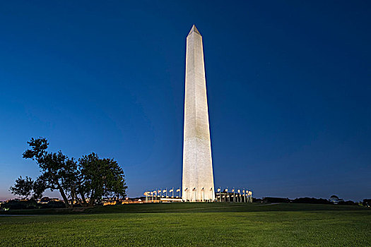 华盛顿纪念碑,夜晚,国家广场,华盛顿特区