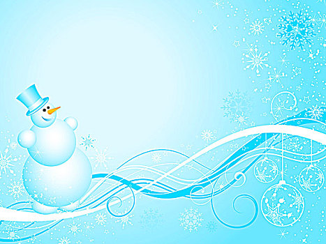 高兴,雪人,装饰,圣诞节,背景