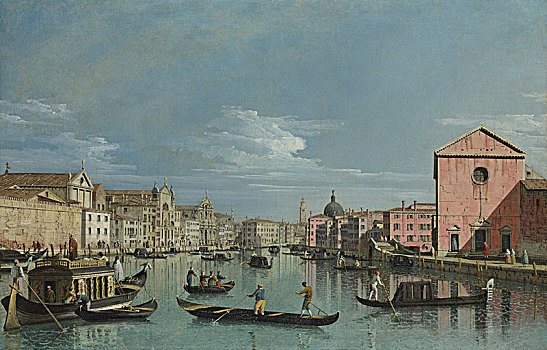 威尼斯,大运河,面对,艺术家