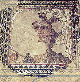 特写,图案,女人,头像,罗马时期,黎凡特地区