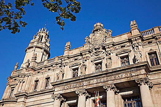 西班牙,巴塞罗那,老,中央邮局
