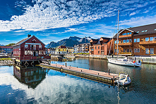 风景,乡村,港口,诺尔兰郡,挪威北部,挪威