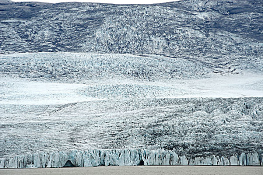 冰河,局部,巨大,瓦特纳冰川,东南部,冰岛