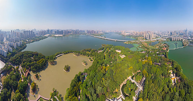 武汉,动物园,公园,夏季,航拍,风光