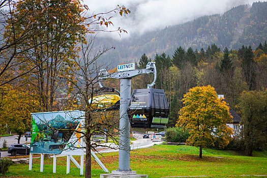 德国美丽的国王湖园区内展示的缆车车厢