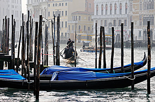 小船,大运河,停止,邸宅,威尼斯,威尼托,意大利,欧洲