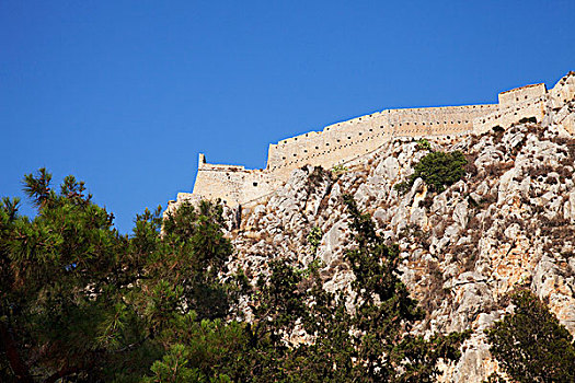 要塞,上面,岩石构造,希腊